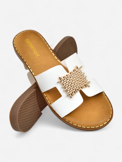 Royalfashion дамски слайдове с декорация Crattes