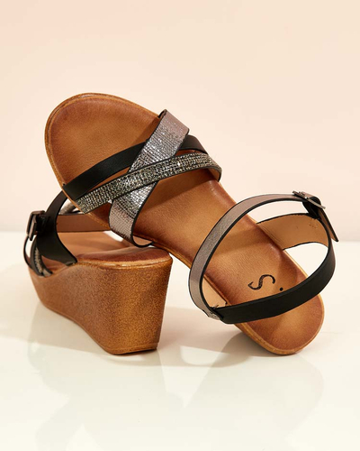 Royalfashion Дамски сандали с циркони Bozi