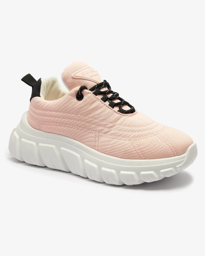 Светло розови дамски спортни обувки от плат Riotay- Footwear