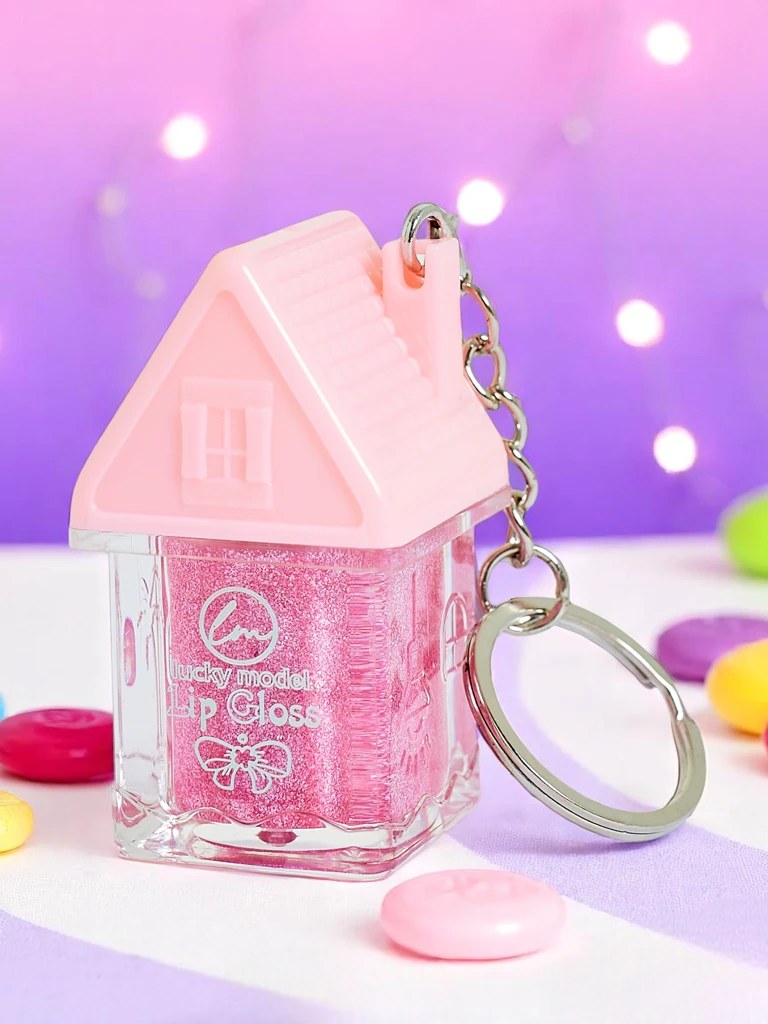 Гланц за устни с брокат, цвят Розов