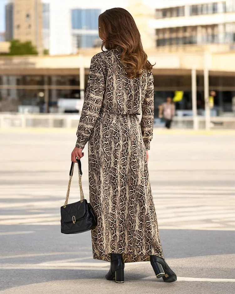 Royalfashion Дамски комплект с десен