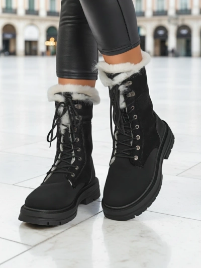 Royalfashion дамски обувки до глезена с подплата от козина Nasaha