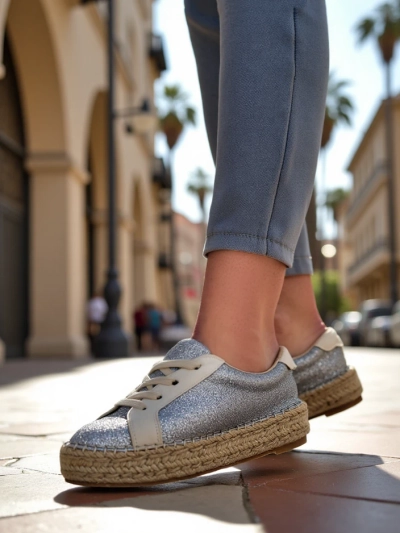 Royalfashion Дамски маратонки с блестящи елементи Sercele