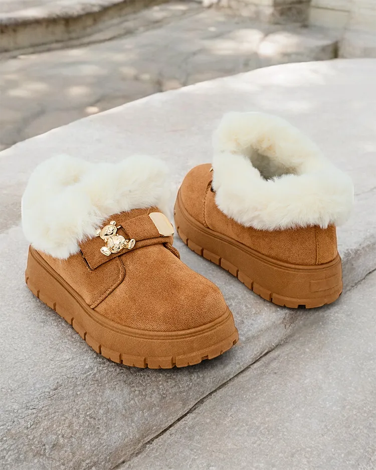 Royalfashion Дамски къси ботуши a'la snow boots Dobis