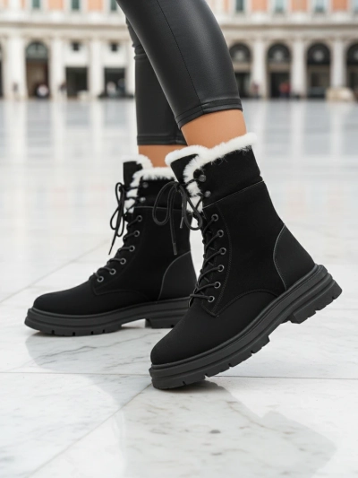 Royalfashion дамски обувки до глезена с подплата от козина Nasaha