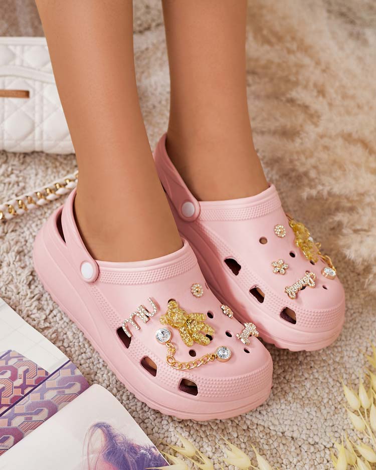 Royalfashion Дамски гумени джапанки с орнаменти Fescas