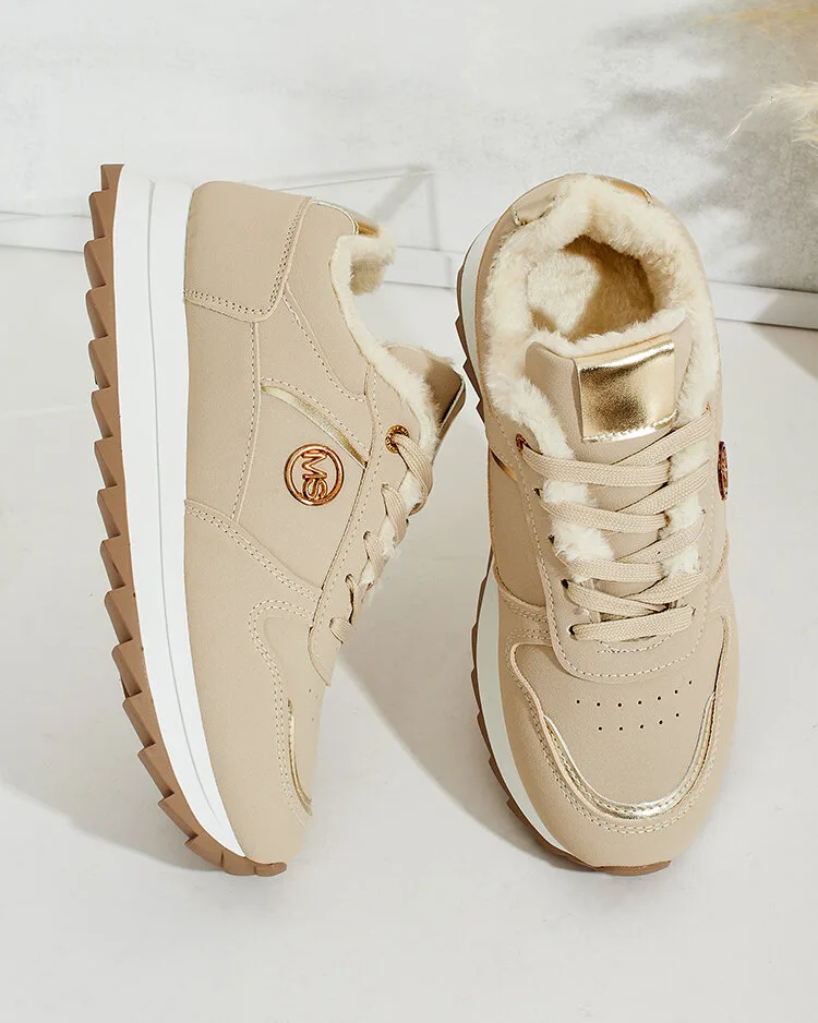 Royalfashion Затоплени дамски маратонки с кожа Boris