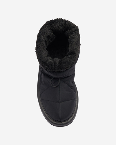 Черни дамски изолирани ботуши a'la snow boots Kaliolen - Обувки