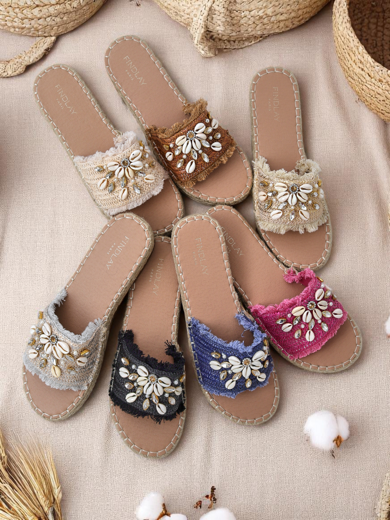 Дамски чехли Royalfashion Callista Фуксия на платформа с мидички