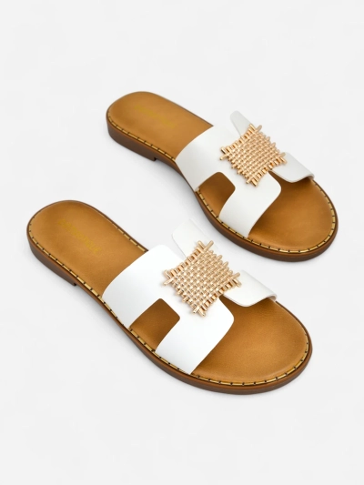 Royalfashion дамски слайдове с декорация Crattes