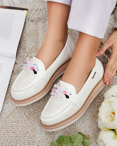 Royalfashion Мокасини с цветни камъни Restea