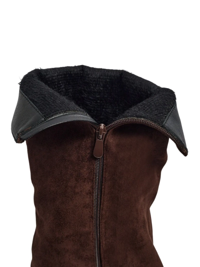 Дамски еко велурени ботуши с горна част Ismara