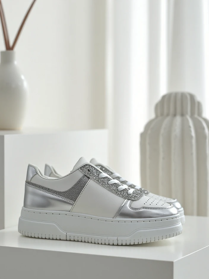 Royalfashion Жени маратонки с блестящи елементи Qisofi