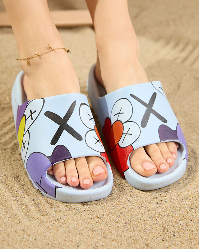 OUTLET Сини дамски джапанки Elmino - Обувки