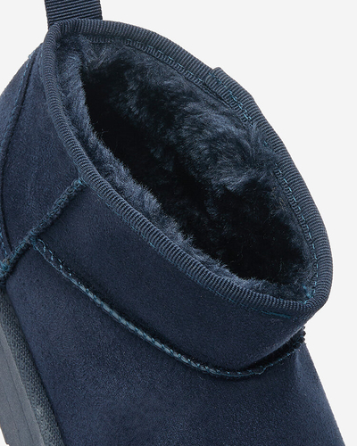 Royalfashion Морско сини къси дамски ботуши a'la snow boots Teritsi