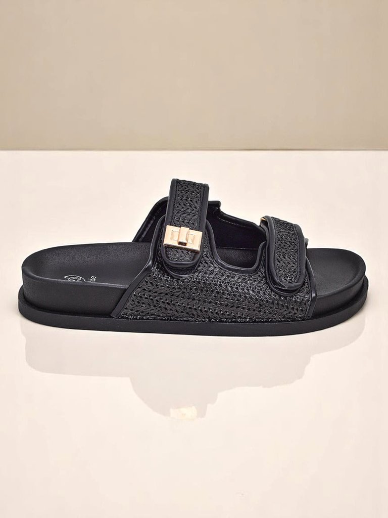 Royalfashion Дамски чехли с плетен дизайн Delibeli