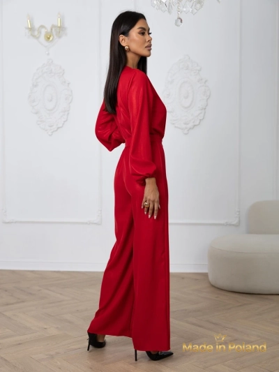 Блестящ дамски гащеризон с прегърната кройка Milla