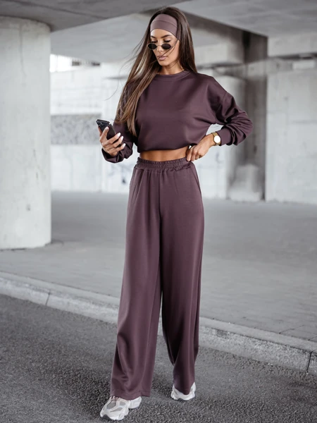 Royalfashion Дамски вискозен комплект спортен екип FlowFit