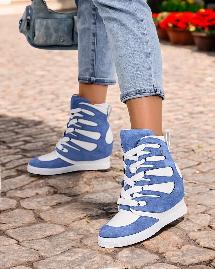 Royalfashion Дамски спортни ботуши на ток Pamstinsa