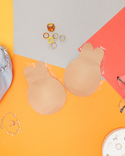 Beżowe damskie nakładki samonośne - Bielizna