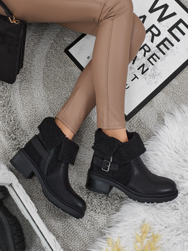 Дамски еко кожени боти с кожух Kavira