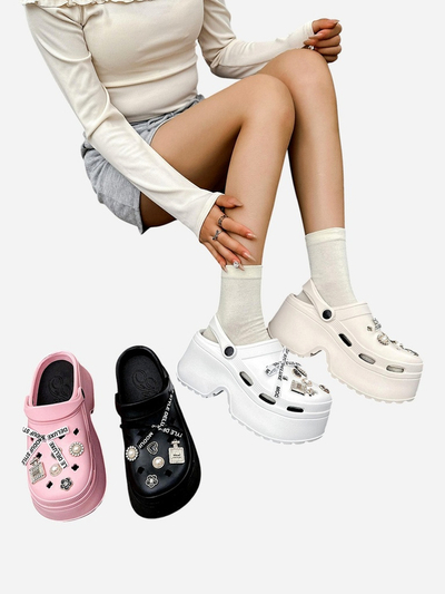 Royalfashion Женски гумени джапанки с декорации Dellos