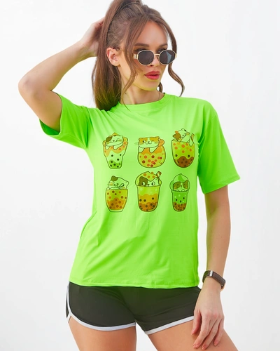 Royalfashion Жени спортен комплект с тениска и къси панталони Kitty Cat