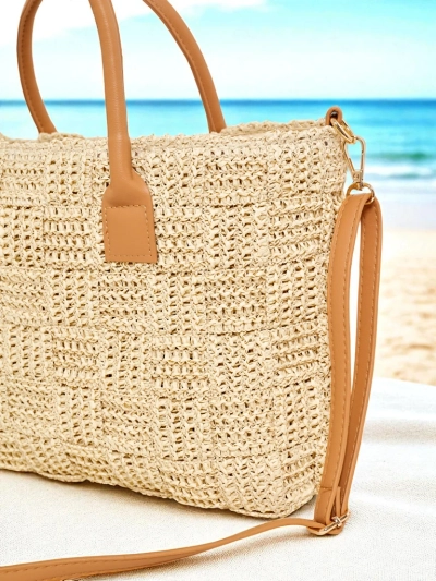 Royalfashion Голяма дамска чанта от слама Aureliana Savio