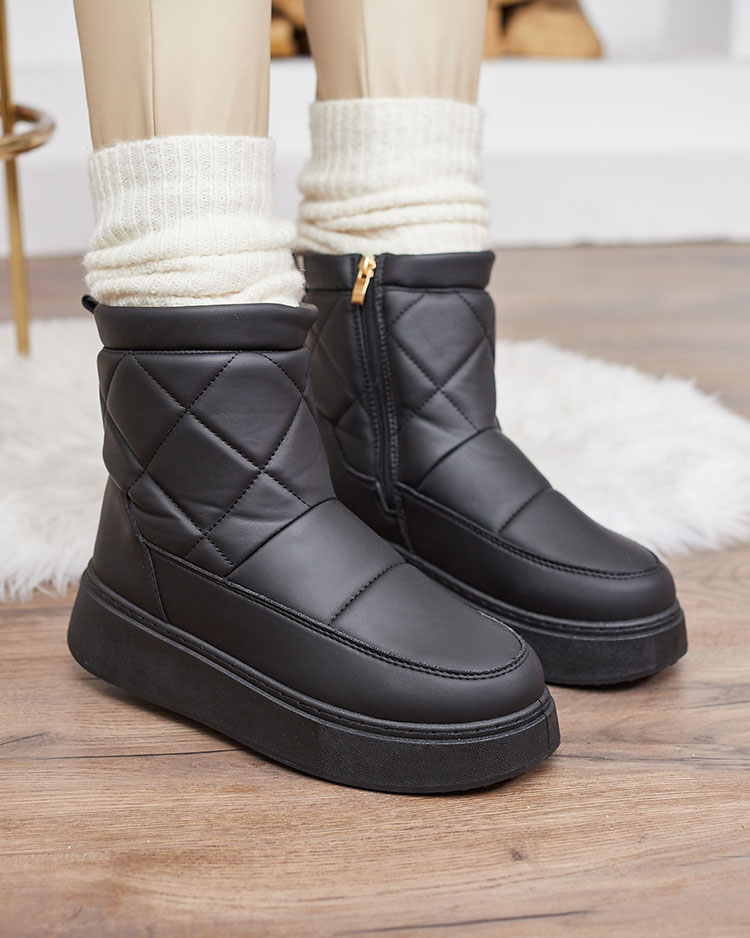 Royalfashion Черни дамски ботуши a'la snow boots Kacecica