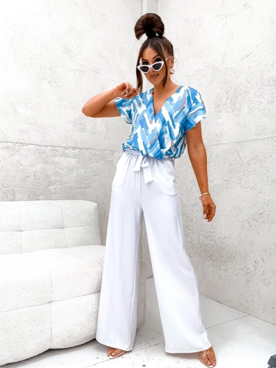 Royalfashion Дълъг дамски гащеризон с принт