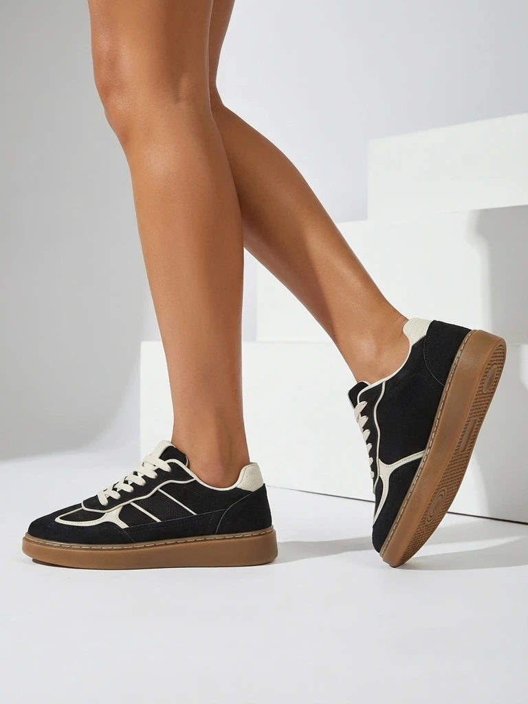 Дамски Сникърси Flora Черни Екологични Спортни за Всеки Ден