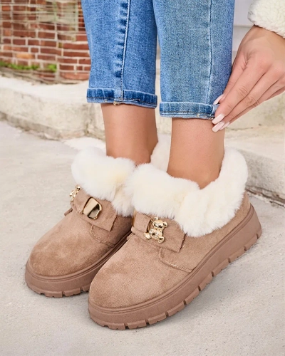 Royalfashion Дамски къси ботуши a'la snow boots Dobis