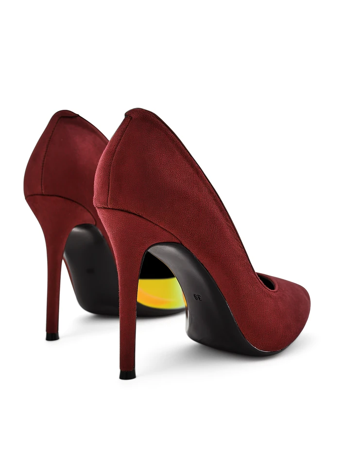 Обувки с токче Royalfashion за жени с панделка и холографска вставка Dremtru