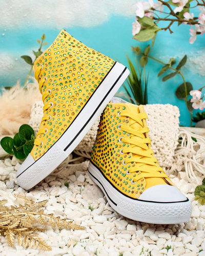 Royalfashion Дамски маратонки с пайети Shis