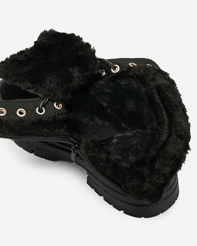 Royalfashion Черни дамски изолирани ботуши тип "трапер" Radoras