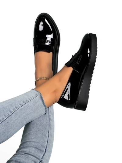 Royalfashion дамски мокасини от лакова кожа Arefel