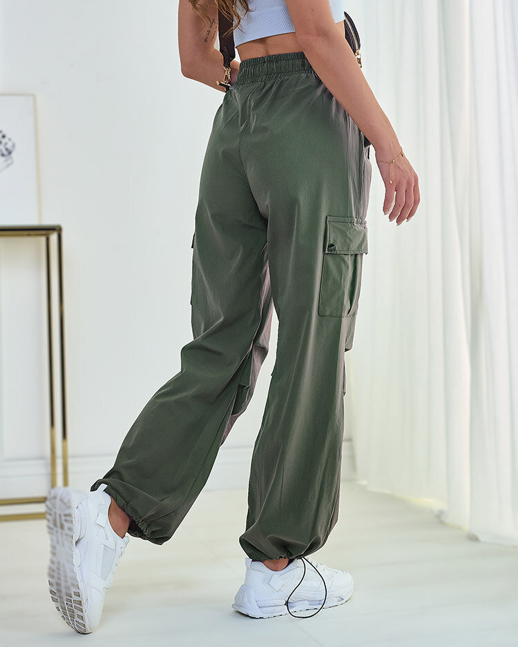 Royalfashion Дамски бойни панталони от плат