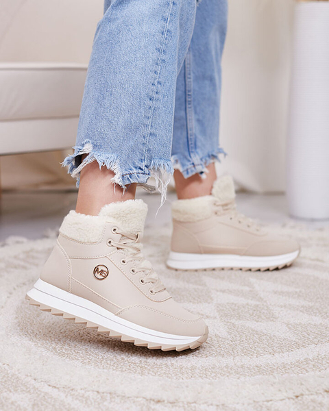 Royalfashion Дамски спортни обувки с изолация в бежово Cerrto