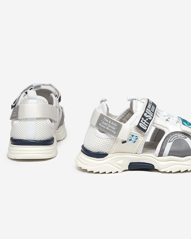 Białe sandały dziecięce na rzepy Wukapi - Obuwie