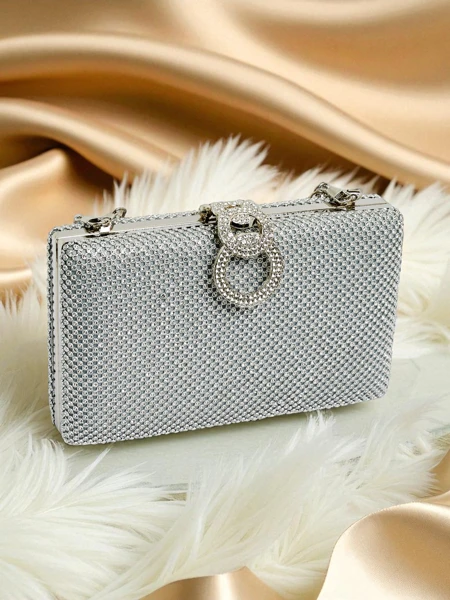 Royalfashion Дамска чанта клъч с цирконии Armeddo