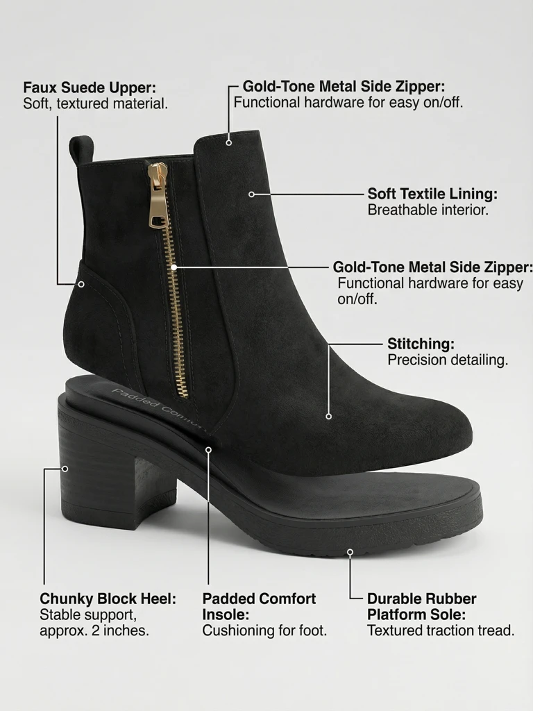 Дамски еко велурени боти на ток Arshena