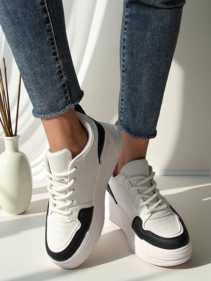 Удостоените се с тази стилна обувка - Дамски маратонки с блестящи елементи Samoles