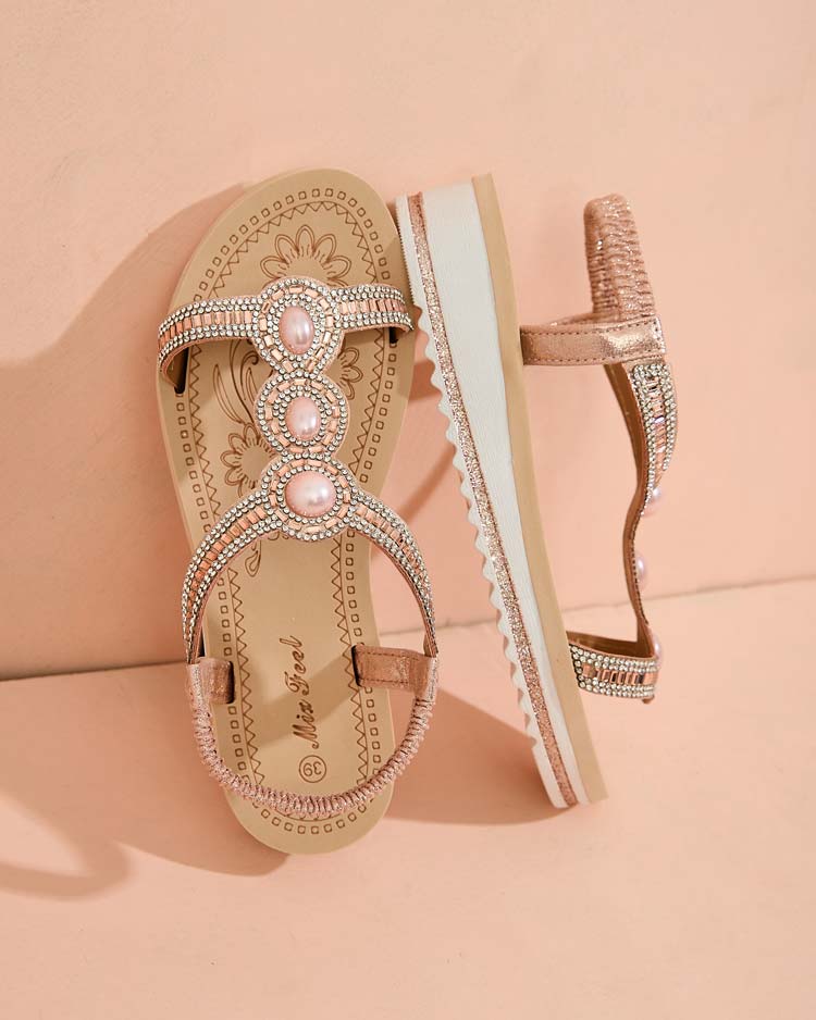 Royalfashion Дамски сандали Obrisas zirconia