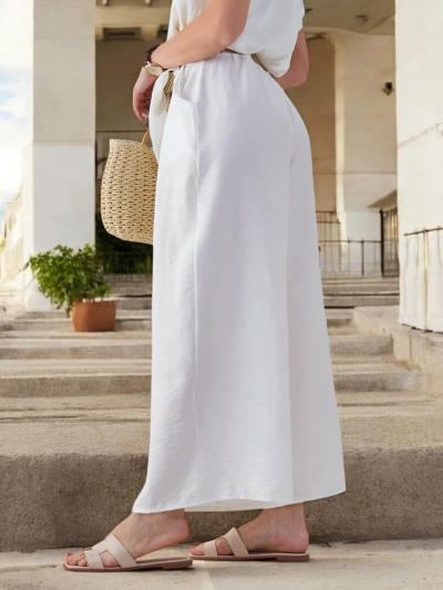 Royalfashion Женски широки вълнени панталони