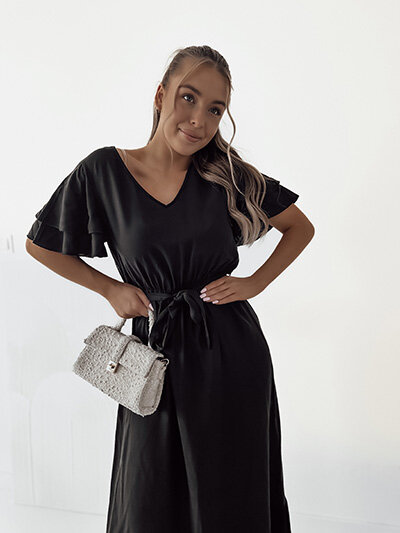 Royalfashion Дамска семпла миди рокля