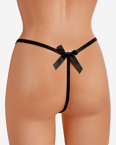 Royalfashion Черни дантелени дамски бикини