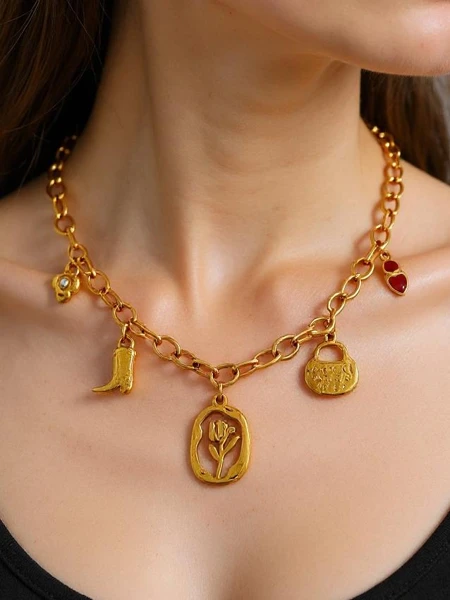 Колие Aurelia Charis с висулки в бохо стил