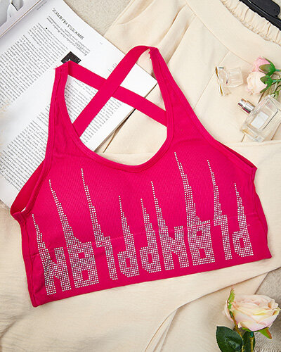 Royalfashion Дамски спортен сутиен с циркони