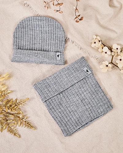 Зимен универсален комплект Royalfashion - шапка с превръзка