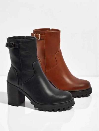 Дамски боти от еко кожа на ток Sylvarra